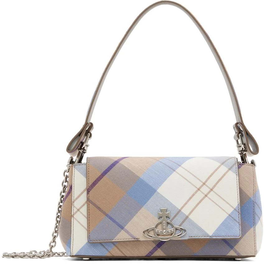 Vivienne Westwood SSENSE Exclusive Capsule Beige & Blue Hazel Medium Bag 1