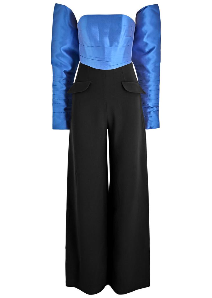 Nafsika Skourti Imperial strapless crepe jumpsuit
