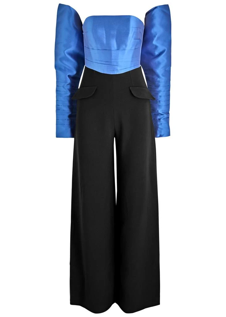 Nafsika Skourti Imperial strapless crepe jumpsuit 1