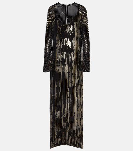 JOHANNA ORTIZ Sequined silk gown