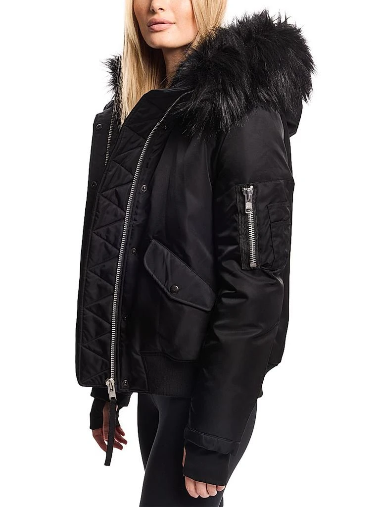 SAM. Sloane Faux-Fur-Trimmed Down Coat 4