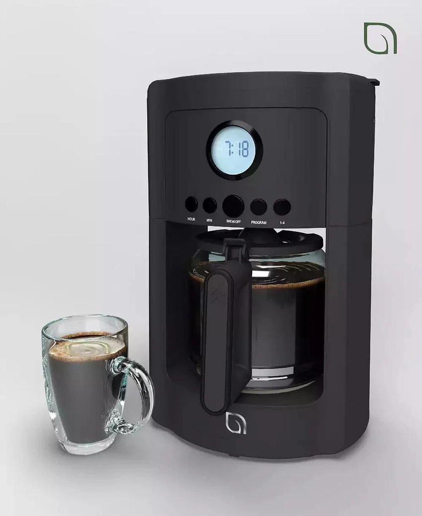 Willow Kitchen 12 Cup Coffee Maker – Programmable Brewing Options with Timer, Beautiful Design, Glass Pot 1