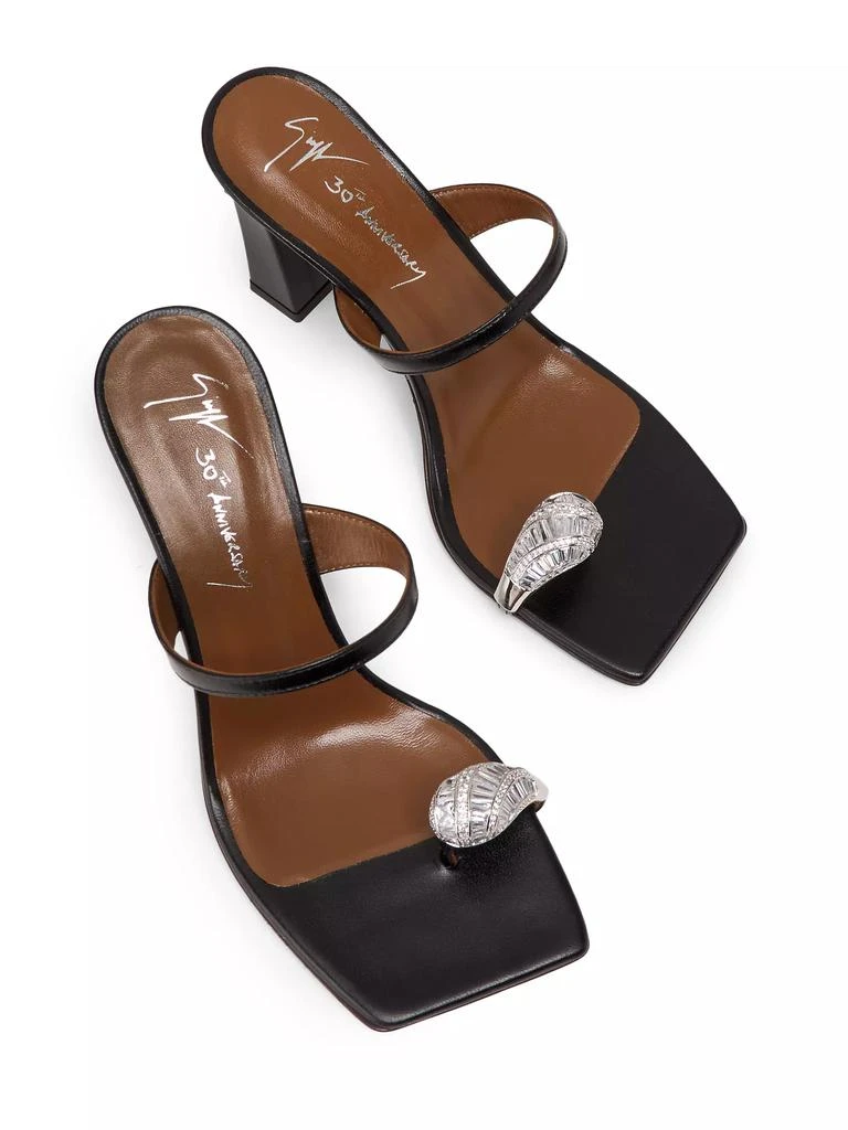 Giuseppe Zanotti 30th Anniversary 90MM Leather Toe Ring Sandals 4