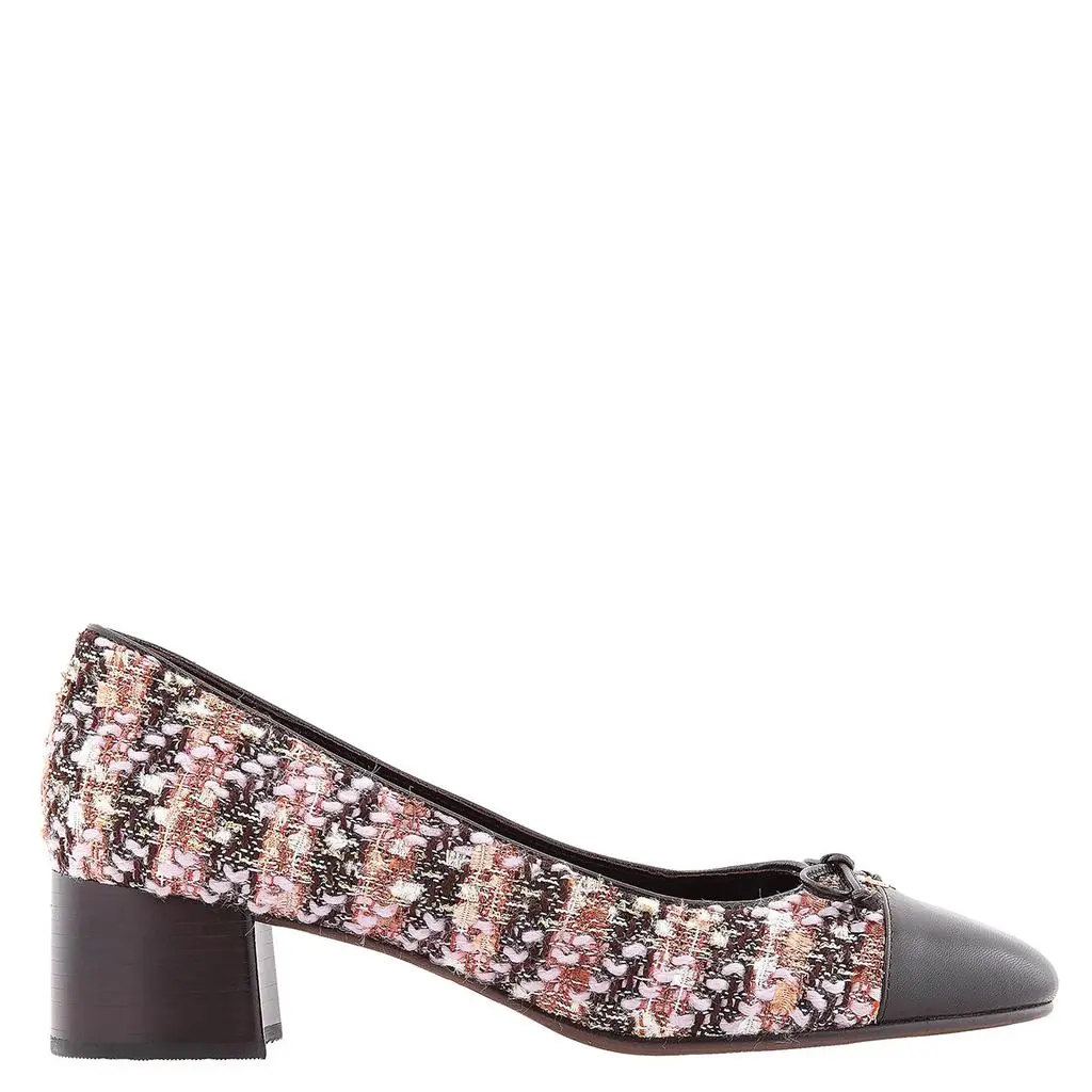 Tory Burch Tory Burch Cap-Toe Tweed Pumps, Size 8