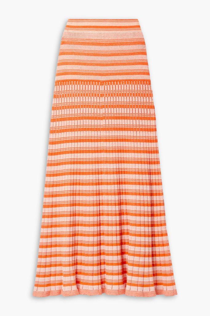 Anna Quan Amber striped ribbed cotton maxi skirt