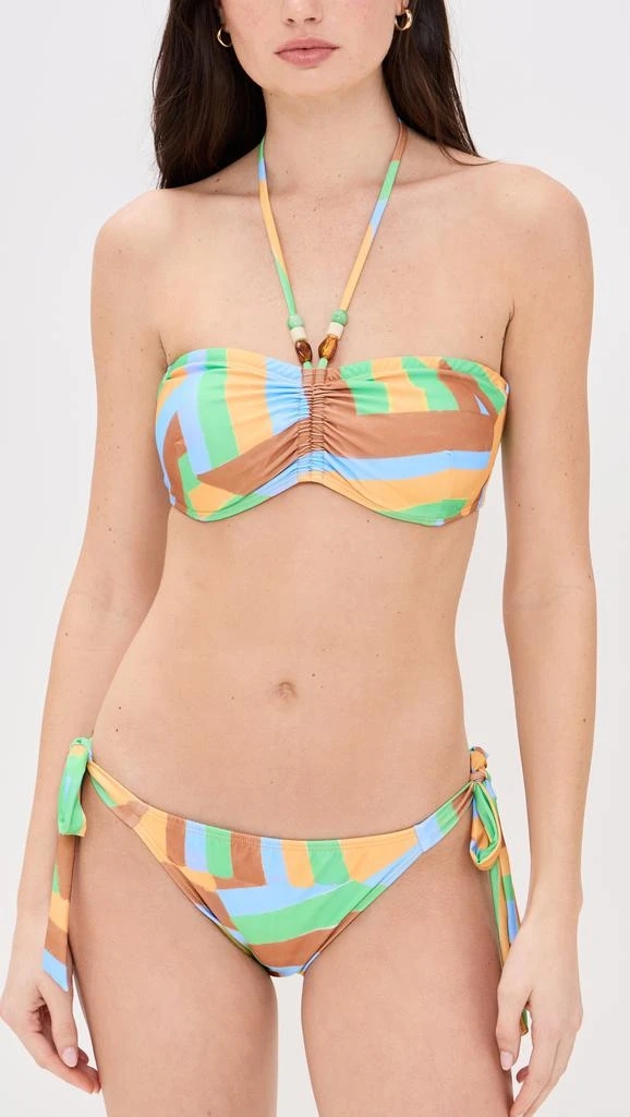 Shoshanna Lagos Geometric Tie Triangle Bikini Bottoms 3