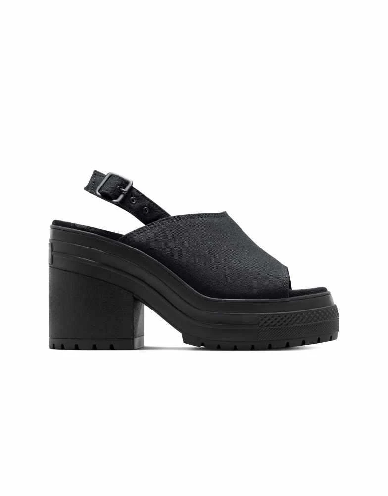 Converse Converse Chuck 70 de luxe heel sandal platform in black/white/black 4