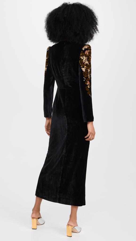 Saloni Jinx C Velvet Dress