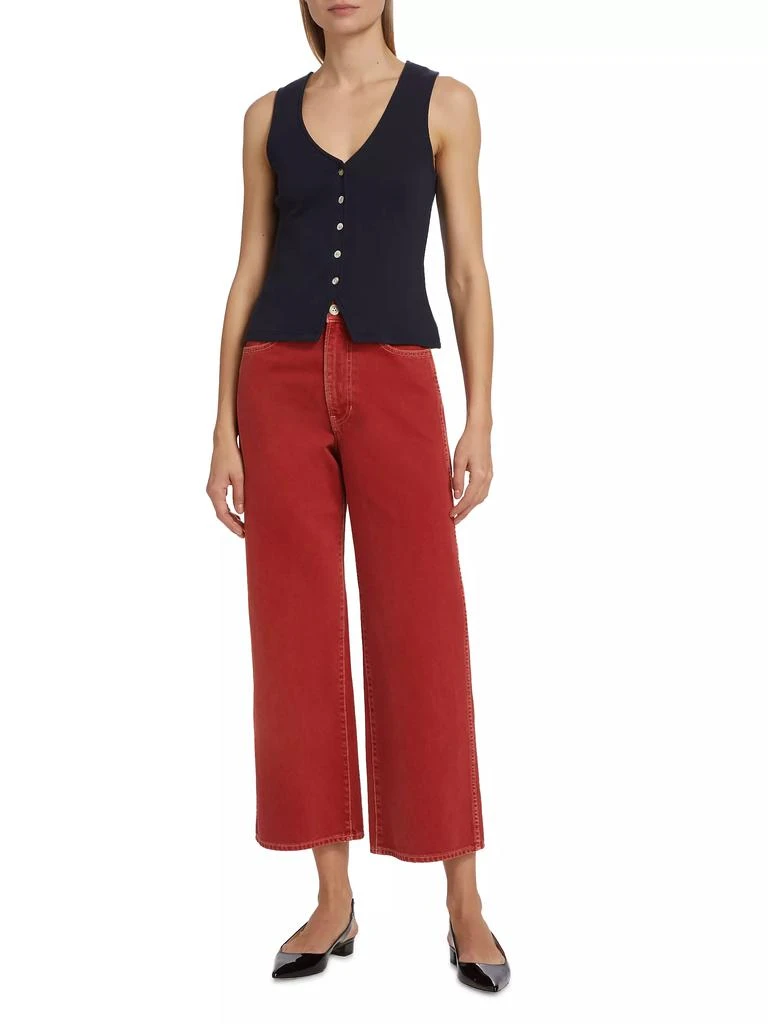 VERONICA BEARD Taylor Wide-Leg Crop Jeans 2