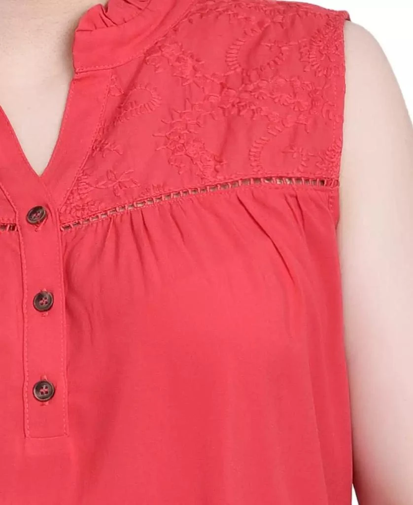 NY Collection Petite Sleeveless Yoked Blouse Top 5