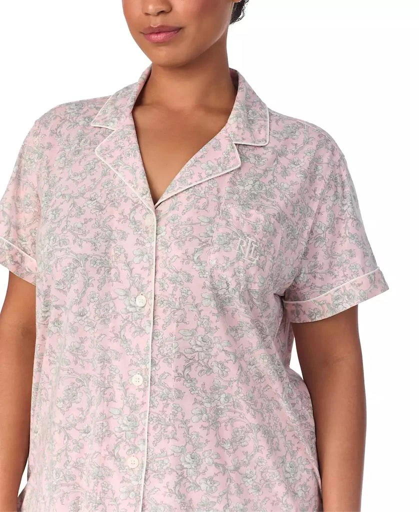 Ralph Lauren Plus Size Floral Notched-Collar Pajama Set 3