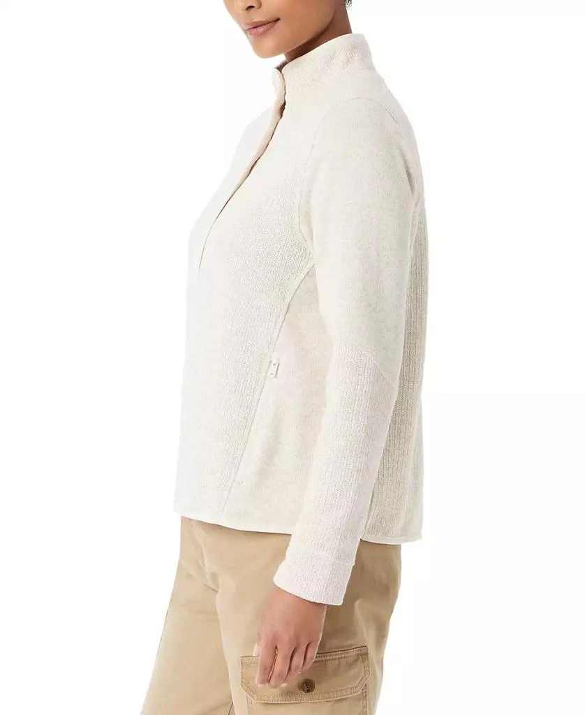 BASS OUTDOOR Women
s Mixed-Media Mock-Neck Sweatshirt 2