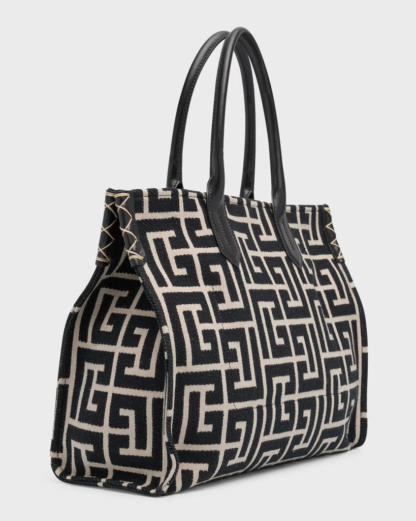 Balmain B Army Medium Shopper Tote Bag in Monogram Jacquard 6