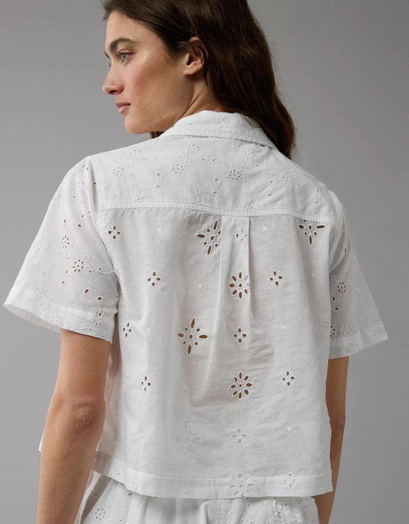 AE AE Cropped Eyelet Button-Up Shirt 6