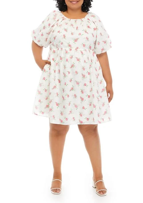English Factory Factory Plus Size Floral Cotton Embroidered Dress 1