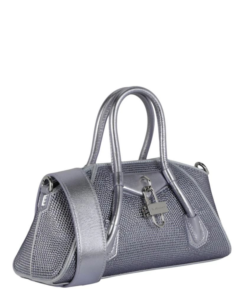 Givenchy Mini Antigona Stretch Top Handle Bag In Satin With Strass 2