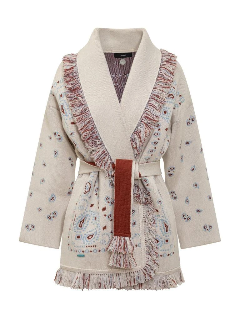 ALANUI Bandana Jacquard Belted Cardigan 1