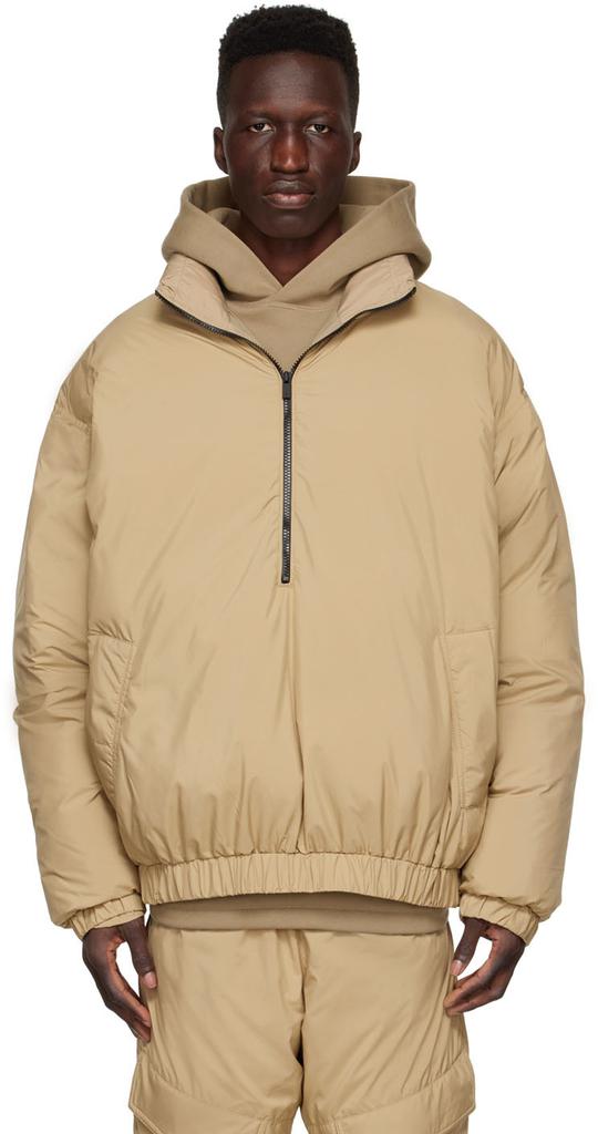 Essentials Tan Polyester Jacket