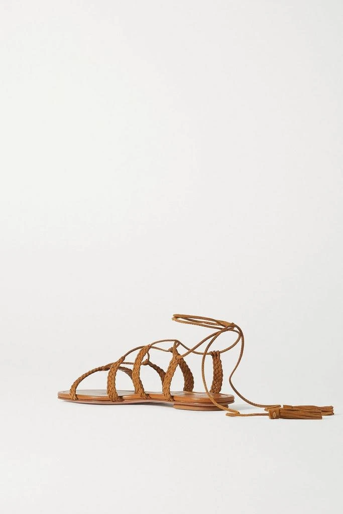 Aquazzura Stromboli braided suede sandals 3