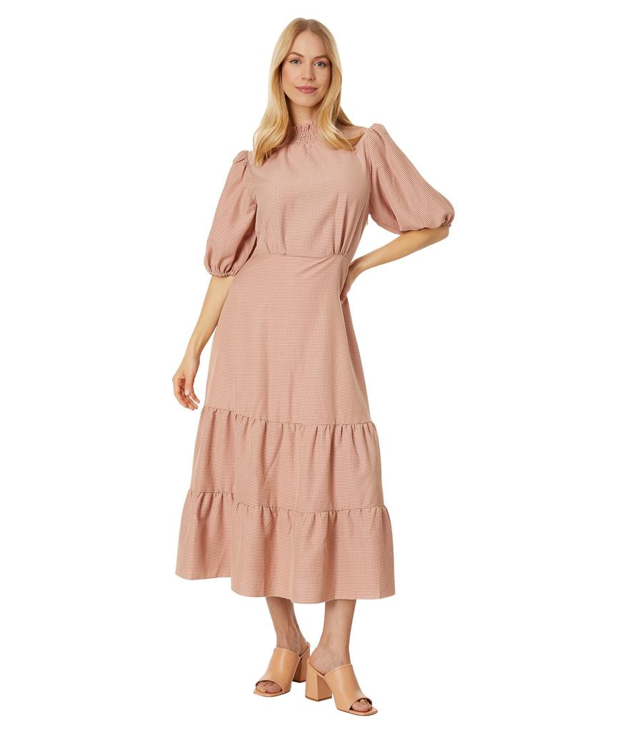 LITTLE MISTRESS Summer Gingham Tiered Midaxi Dress