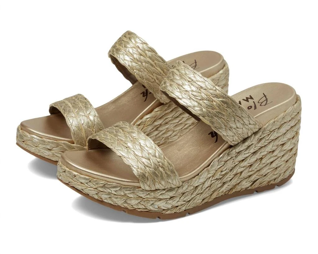 Blowfish Women's Bermuda Raffia Wedges In Gold 1