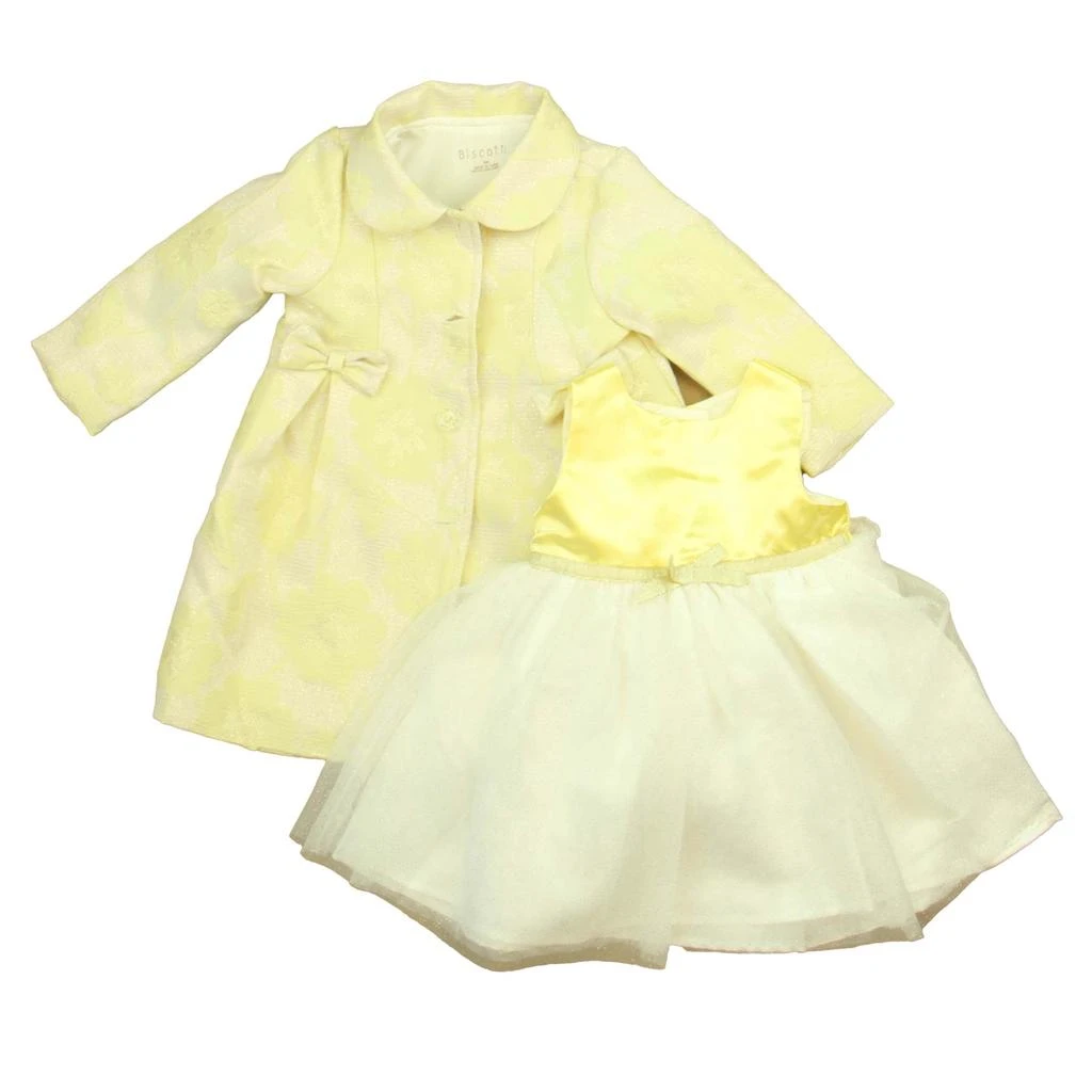Baby Biscotti Girls Yellow | White Dress 1