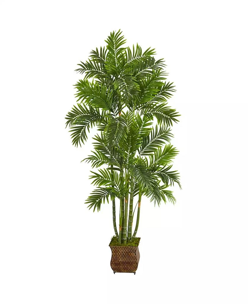 NEARLY NATURAL 70in. Areca Palm Artificial Tree in Metal Planter
