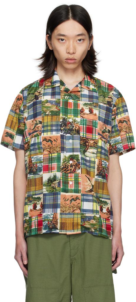 BEAMS PLUS Multicolor Patchwork Print Shirt