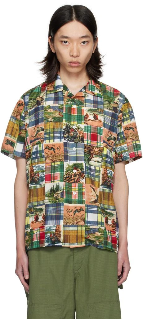 BEAMS PLUS Multicolor Patchwork Print Shirt 1