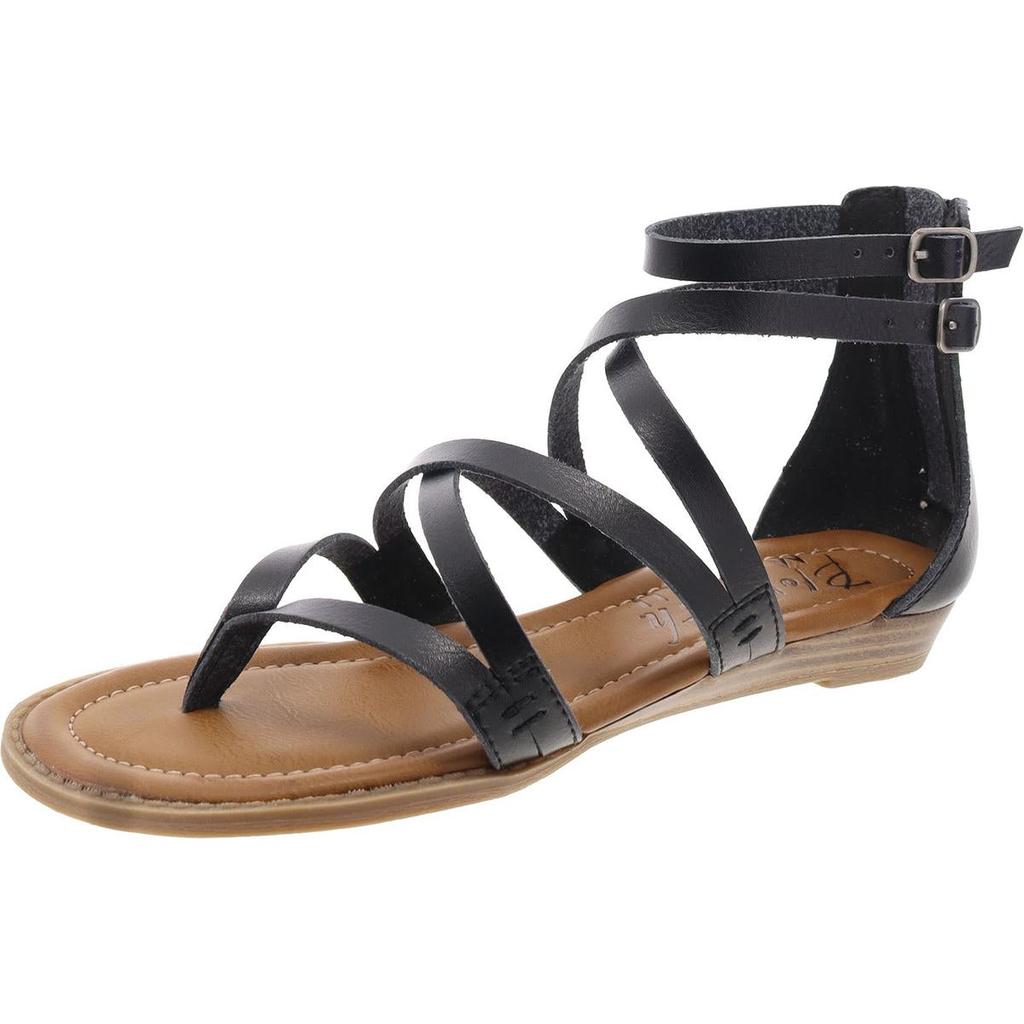Blowfish Womens Faux Leather Flat Strappy Sandals