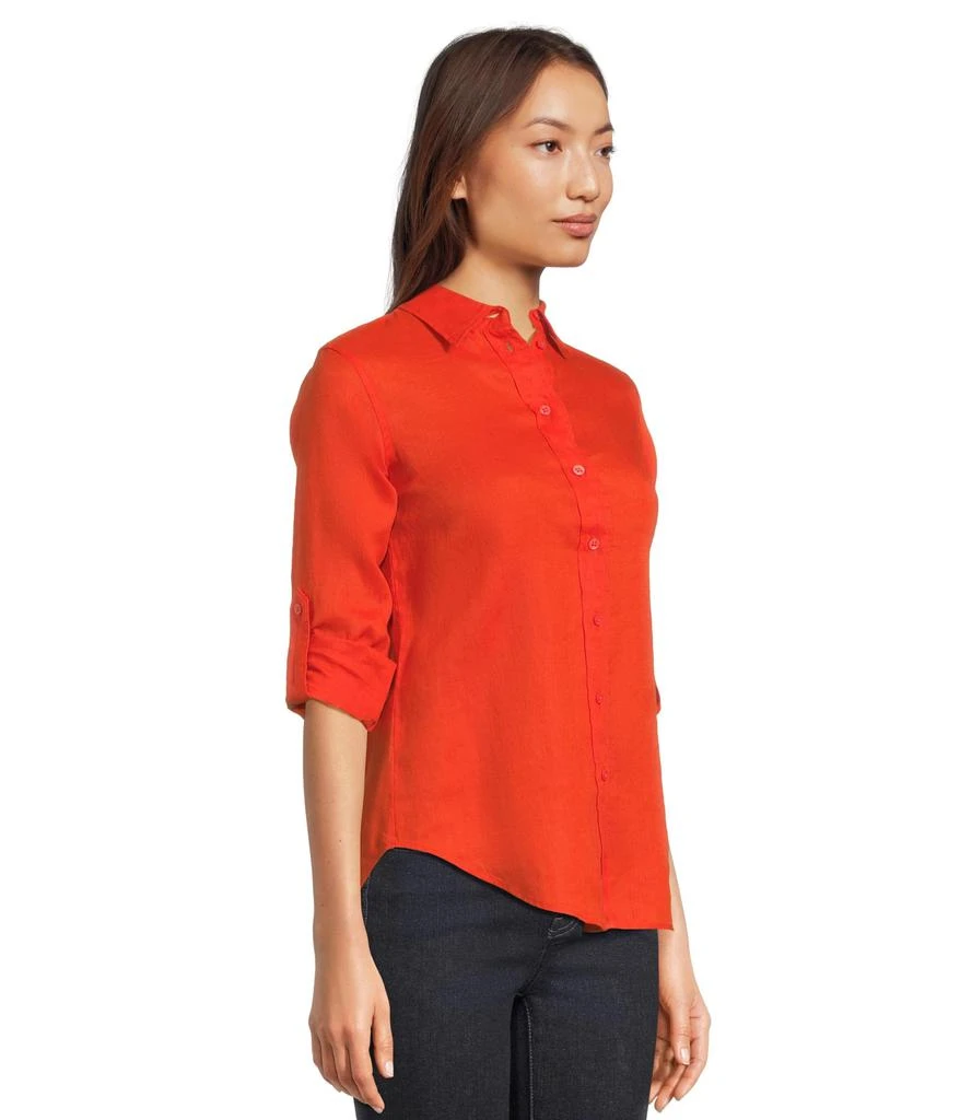 Ralph Lauren Petite Linen Roll Tab–Sleeve Shirt 2