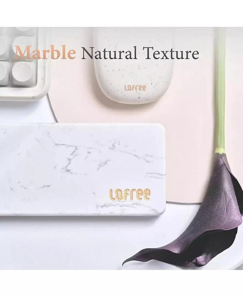 Lofree Marble Palm Rest for Computer Keyboard, Ergonomic Design Wrist Rest for Typing Pain Relief, Desk Pads Support Hand and Arm, Stain Resistant 3