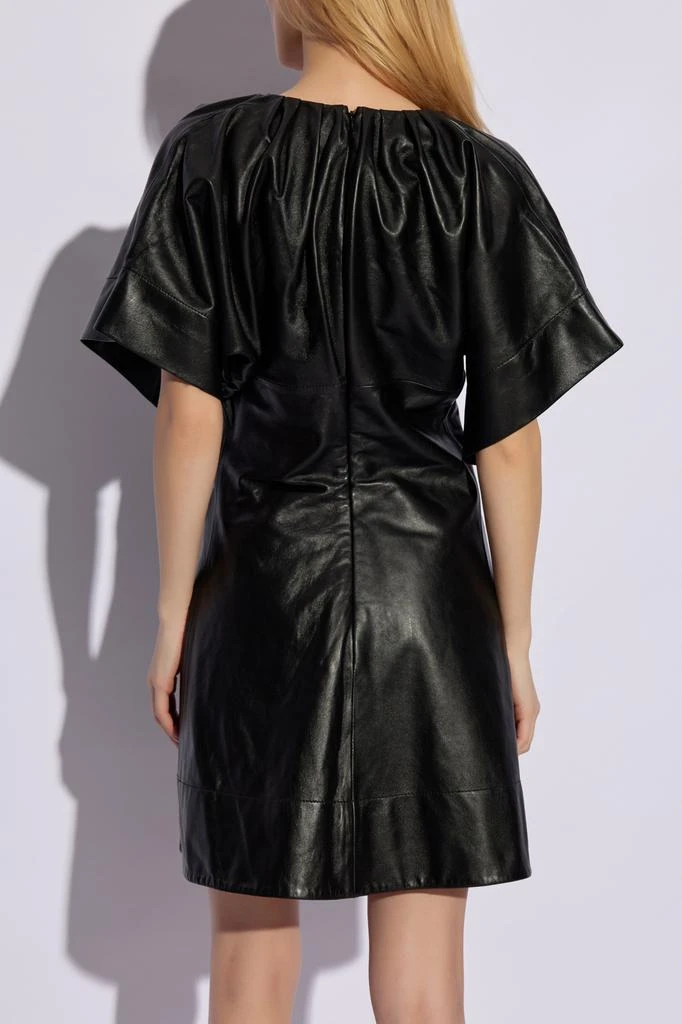 chinese dress ladies Leather Bela Midi Dress In Black  Victoria Beckham UK