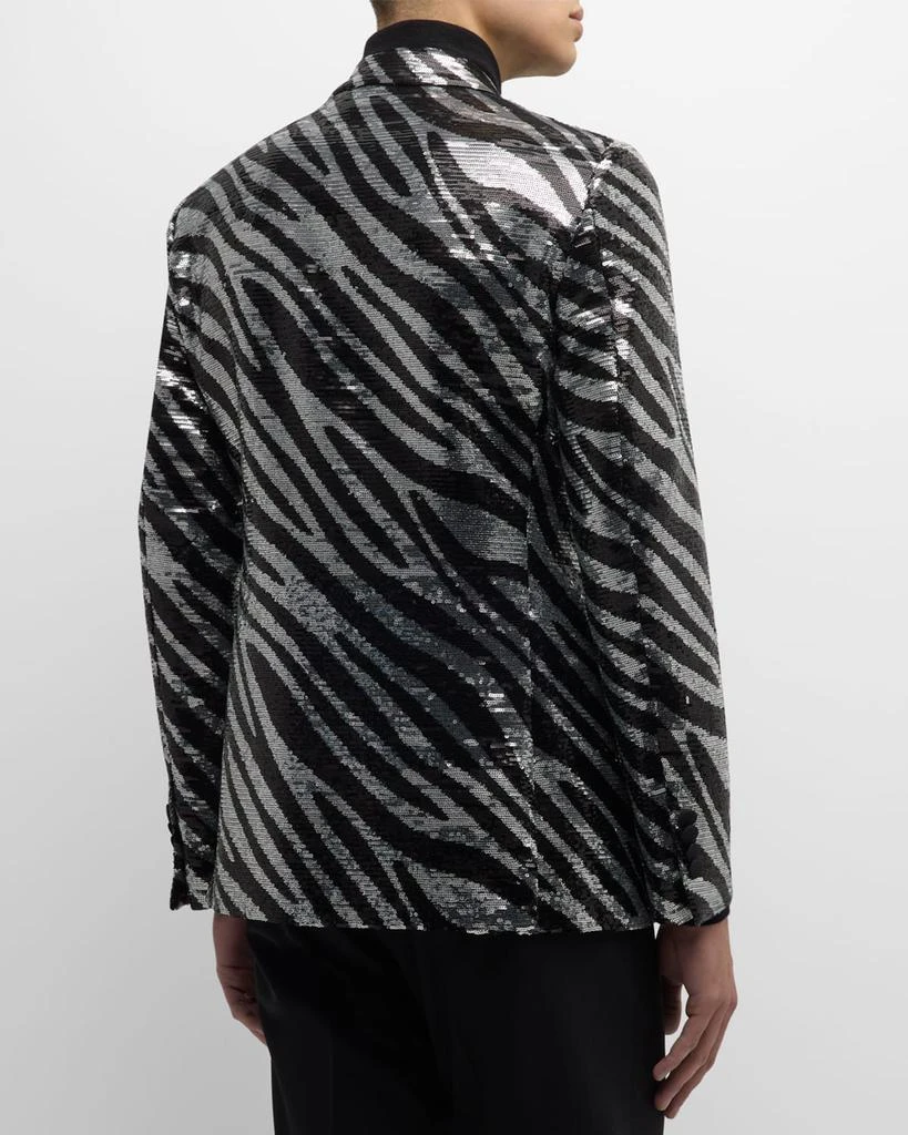 ETRO Men's Sequin Zebra Tuxedo Jacket 5