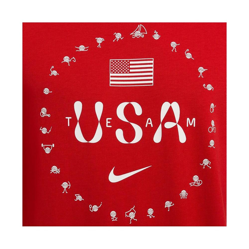 Nike Men's Red Team USA Premium Essentials Icon T-Shirt