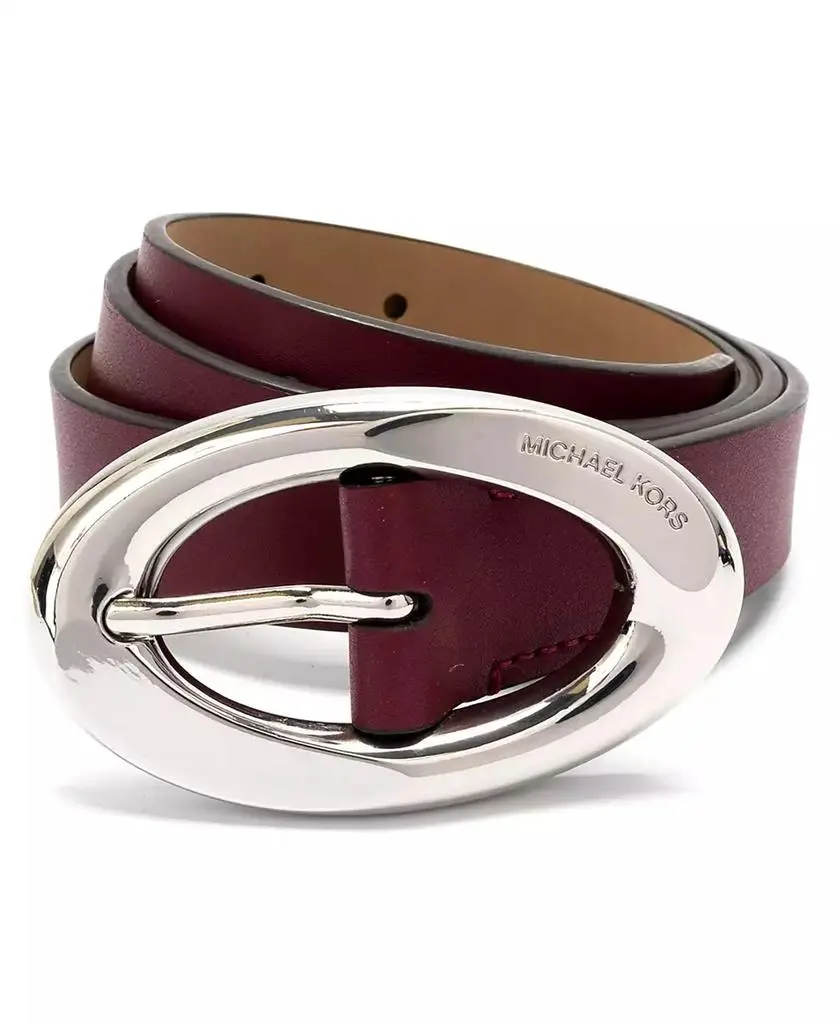 Michael Kors Women's 25mm Non-Reversible Leather Belt