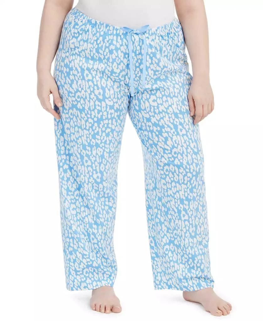 Hue Womens Plus size Sleepwell Printed Knit pajama pant made with Temperature Regulating Technology 1