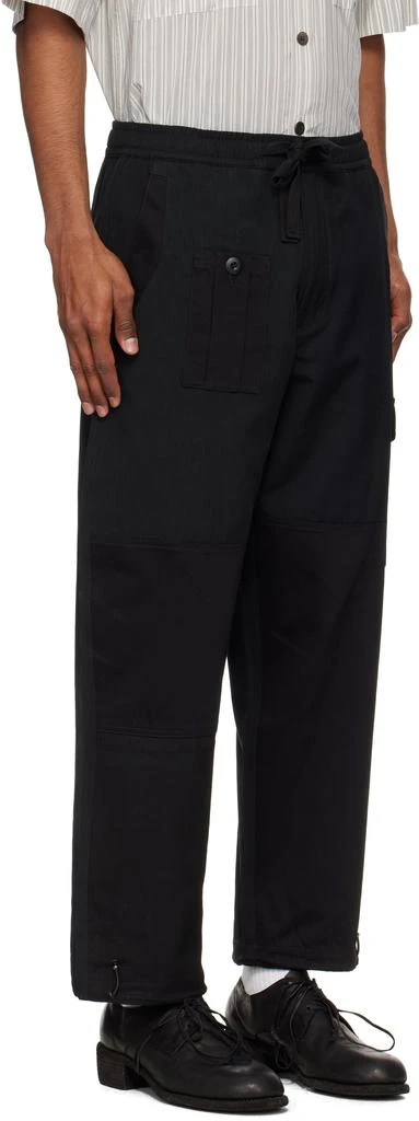 MAHARISHI Black 6087 Upcycled Loose Cargo Track Pants 2
