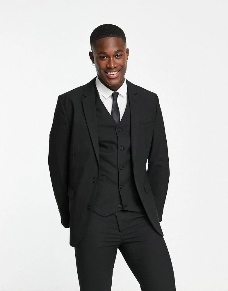 ASOS ASOS DESIGN skinny suit jacket in black 1