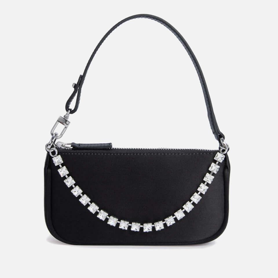 by FAR BY FAR Mini Rachel Satin and Rhinestone Chain Bag