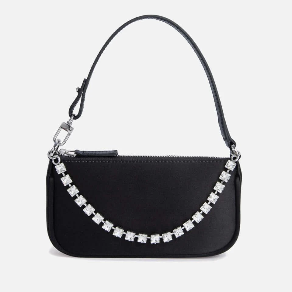 by FAR BY FAR Mini Rachel Satin and Rhinestone Chain Bag 1