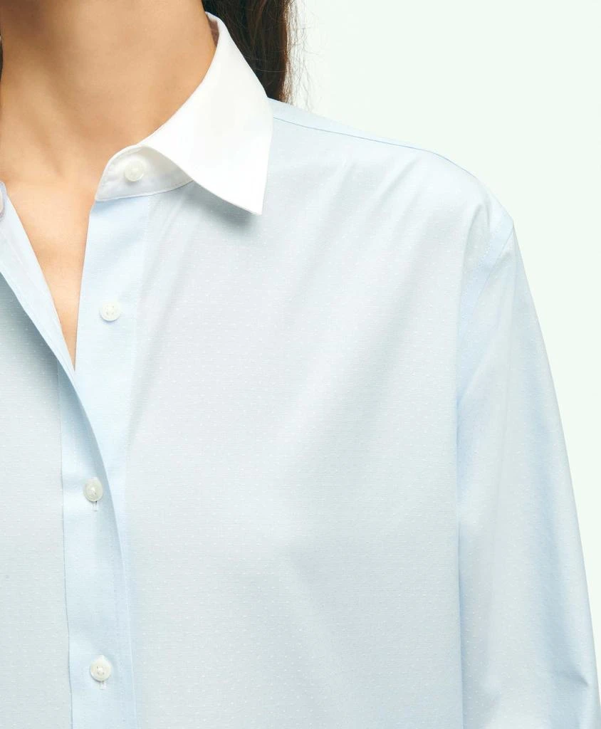 Brooks Brothers Relaxed Fit Non-Iron Stretch Supima® Cotton Shirt with White Collar & Cuffs 2