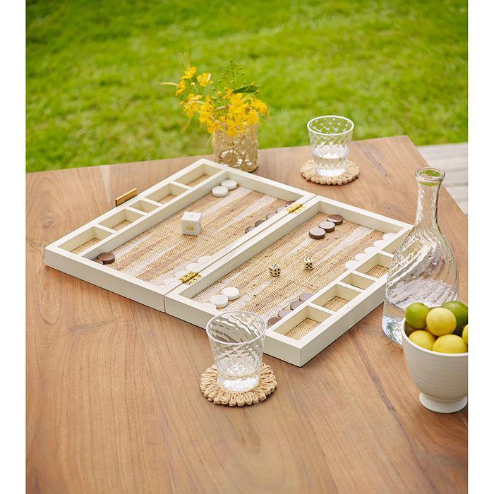AERIN Lacquer Backgammon Game Set