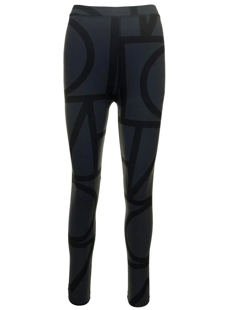 Totême Totême Two-Tone Monogram Printed Leggings 1
