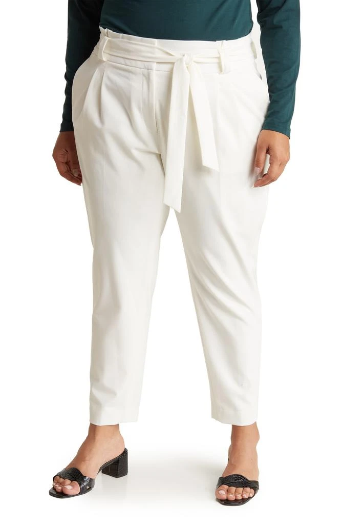 Calvin Klein Tie Waist Ankle Crop Paperbag Pants 1