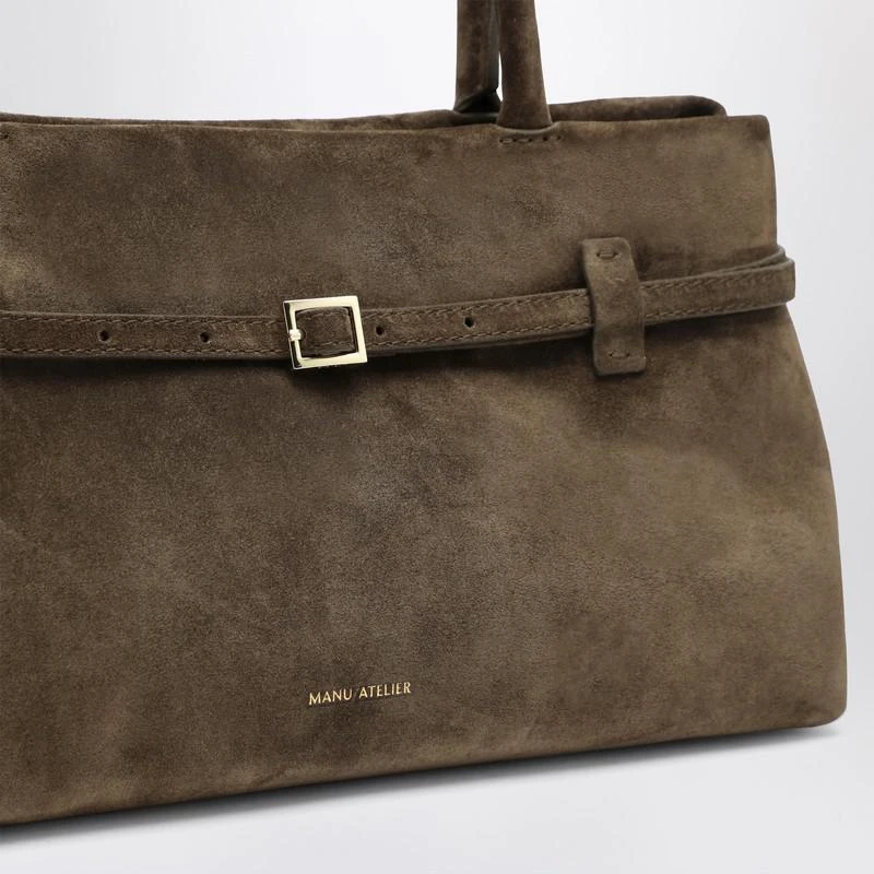 Manu Atelier Le Cambon East West Tobacco suede bag 6