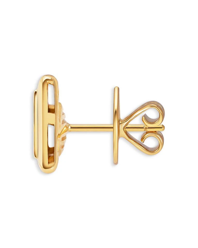 MARINA 18K Yellow Gold Triangolini Diamond Pavé Triangle Stud Earrings 10