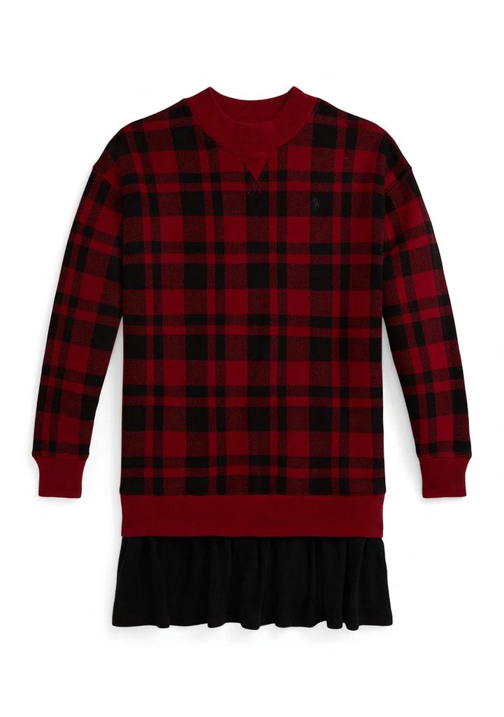 Ralph Lauren Girls 7-16 Buffalo Check Fleece Dress