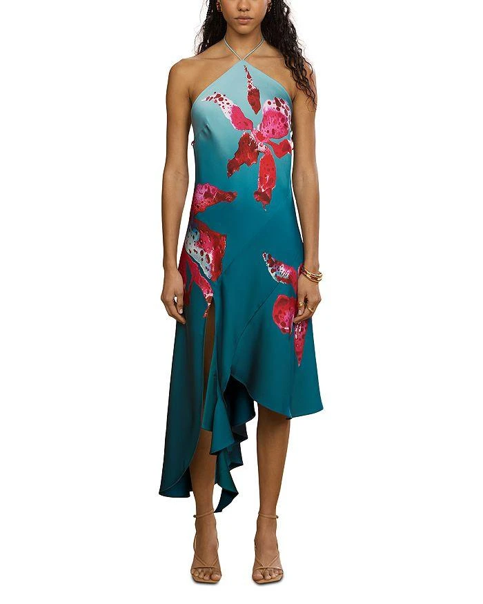 strapless open back dress Milly Pleated Midi Dress main image 0