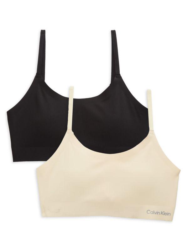 Calvin Klein Girl's 2-Pack Solid Sports Bra